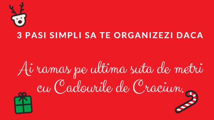 Cum sa iti organizezi timpul in 3 pasi simpli cu Cadoruile de Craciun?