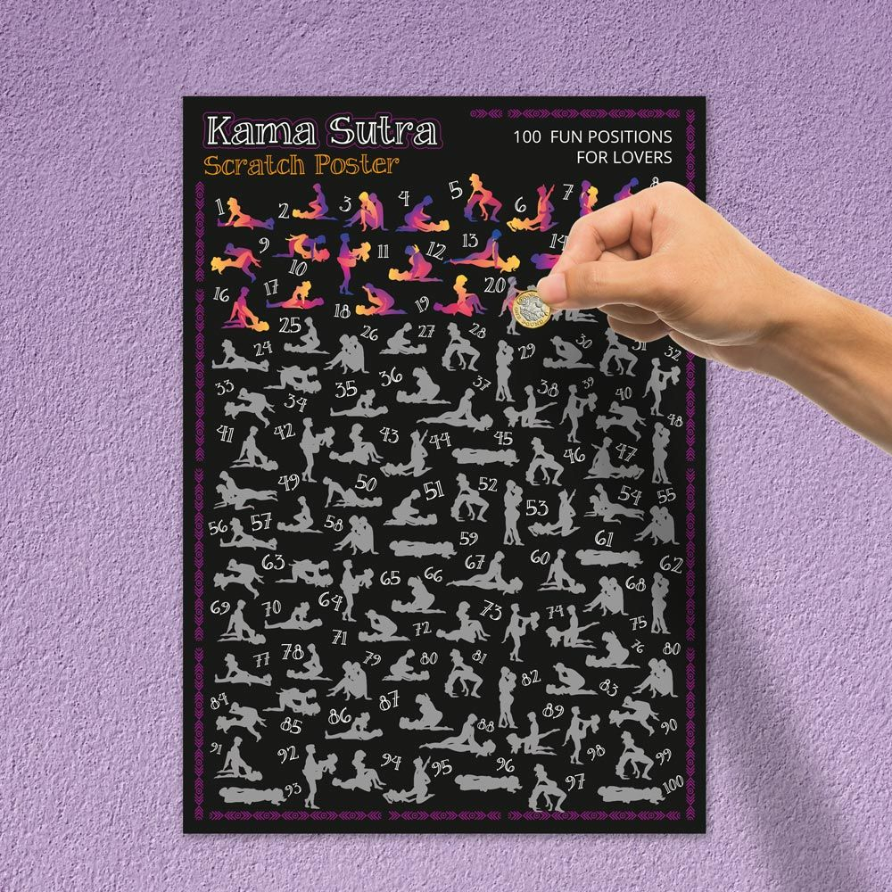 Poster razuibil 100 pozitii Kama Sutra Fun Positions