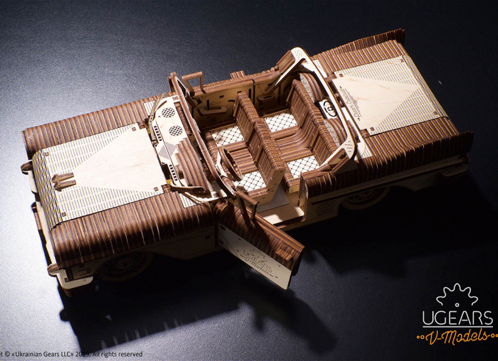 Puzzle 3D Dream Cabriolet VM-05 din lemn Ugears [11]