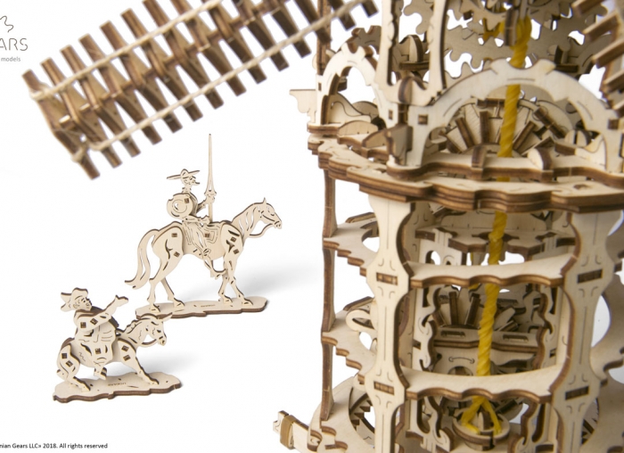 Puzzle 3D Moara de vant din lemn Ugears [7]
