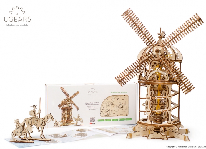 Puzzle 3D Moara de vant din lemn Ugears [9]