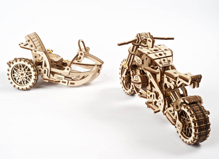 Puzzle 3D Motocicleta Scrambler UGR-10 din lemn Ugears [11]
