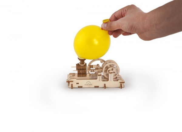 Puzzle 3D Motor Pneumatic din Lemn Ugears [11]