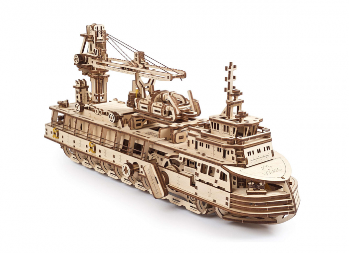 Puzzle 3D Nava de cercetare din lemn Ugears [13]
