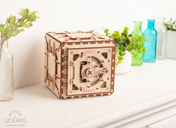Puzzle 3D Seif din Lemn Ugears [4]