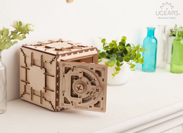 Puzzle 3D Seif din Lemn Ugears [14]