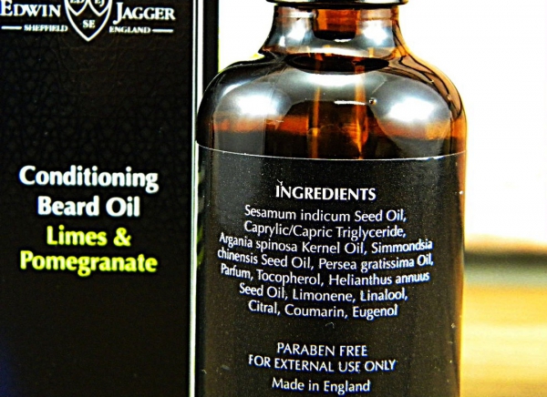 Ulei pentru ingrijire barba Limes & Pomegranate, Edwin Jagger [6]