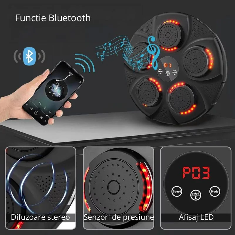 Aparat de box Smart cu muzica si lumina LED [9]
