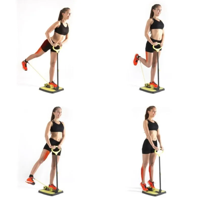 Aparat fitness pentru picioare si muschi fesieri cu ghid de exercitii [4]