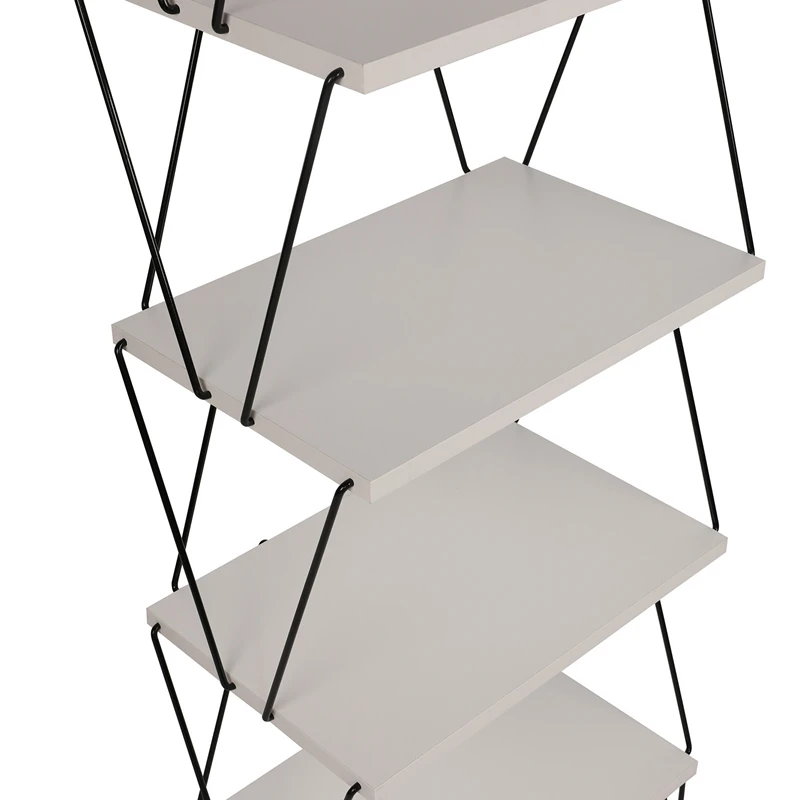 Balaban Biblioteca alba moderna cu rafturi, organizare eficienta [5]