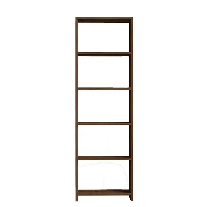 Biblioteca New, design elegant, finisaj nuc, spatii de depozitare, 160 cm [4]