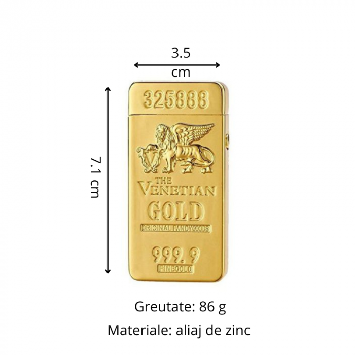 Bricheta electrica USB The Venetian Gold [6]