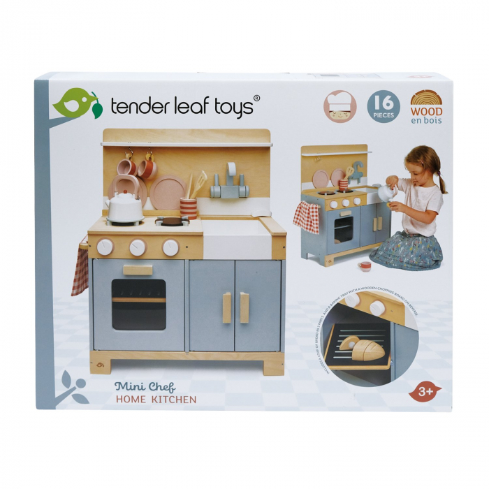 Bucatarie din lemn pentru copii, Mini Chef Home Kitchen, 16 piese [7]