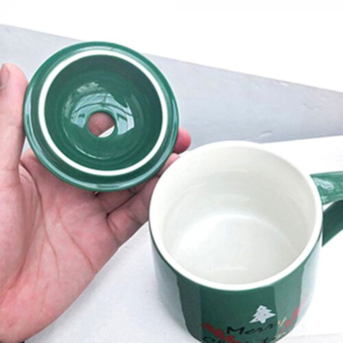 Cana cadou cu lingurita, Merry Christmas, 450 ml [4]