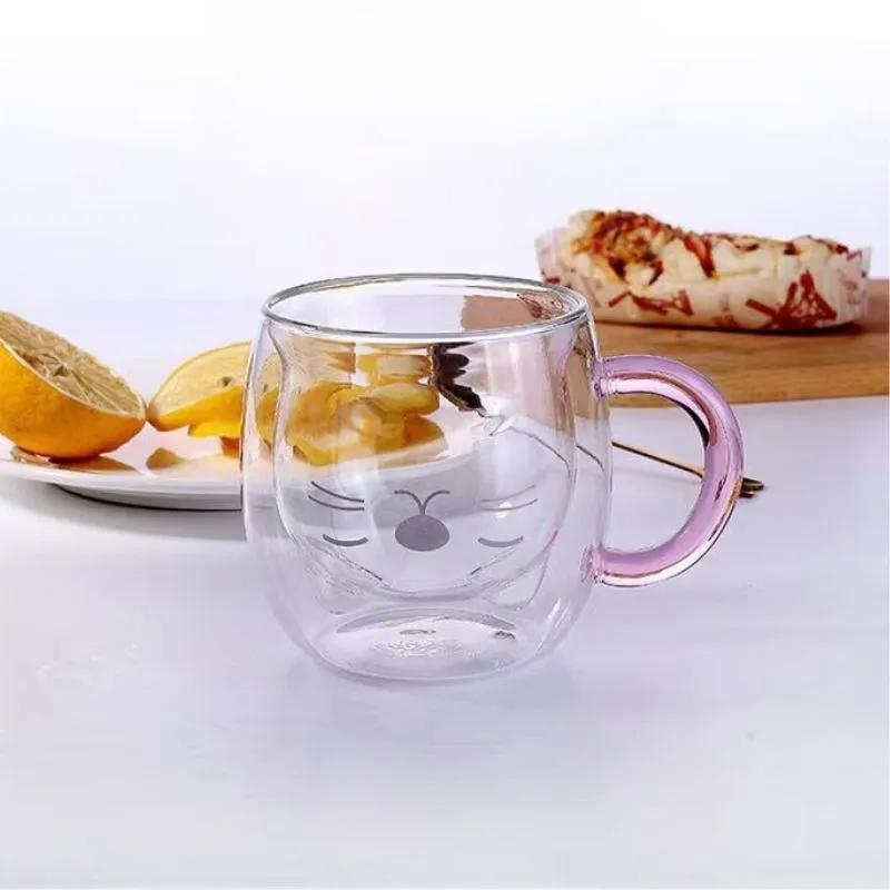 Cana cu Pereti Dubli Pink Cat [5]