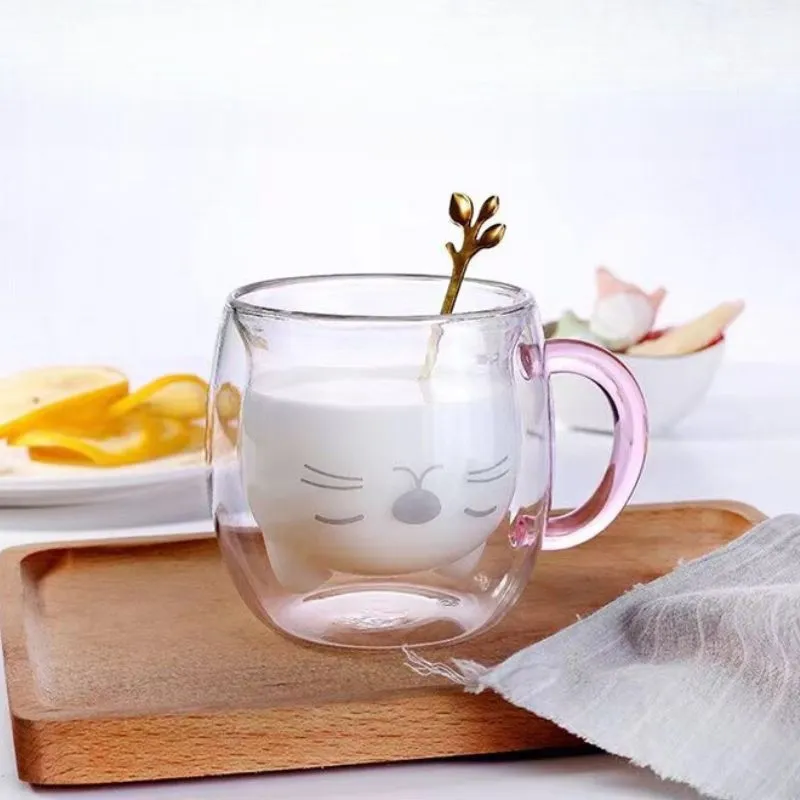 Cana cu Pereti Dubli Pink Cat [4]