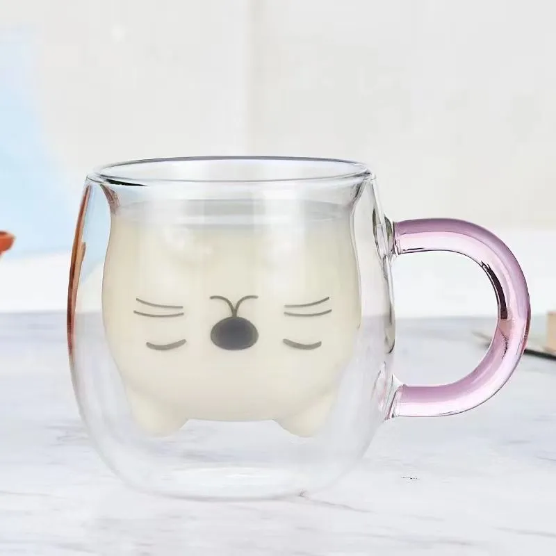Cana cu Pereti Dubli Pink Cat [6]