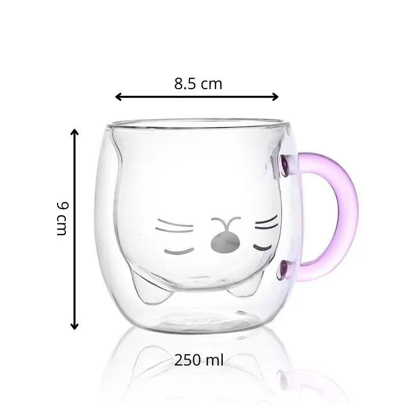 Cana cu Pereti Dubli Pink Cat [8]
