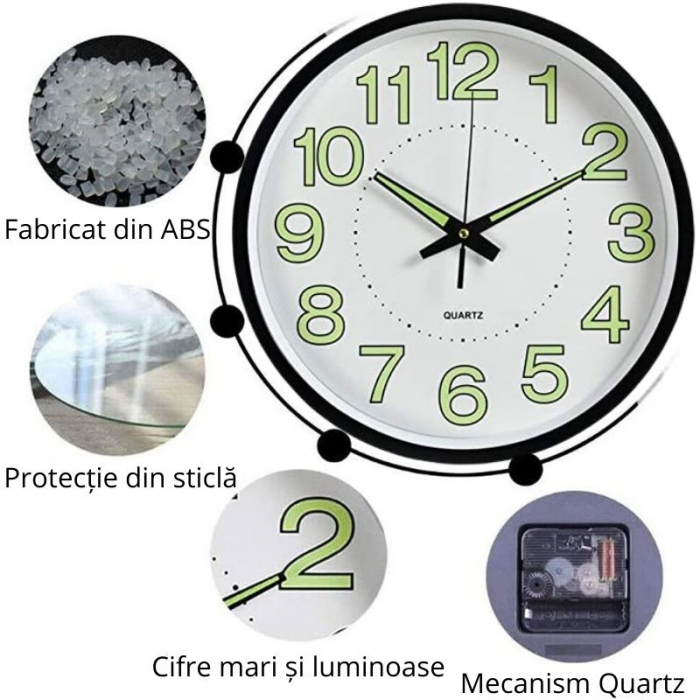 Ceas de perete florescent Licurici [6]