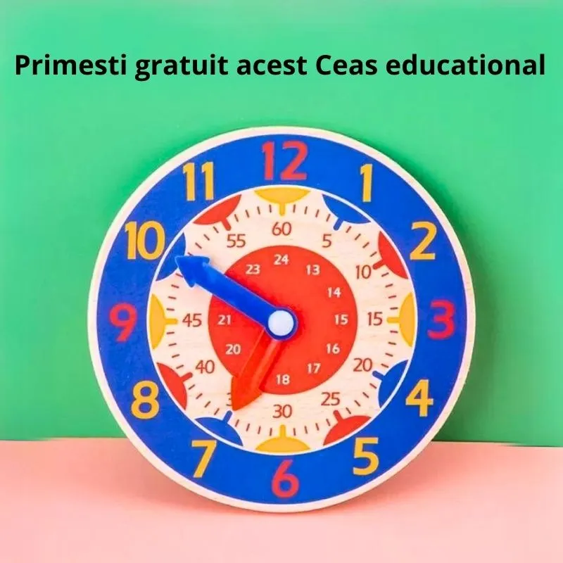 Ceas de perete pentru copii Tic Tac Colours [2]