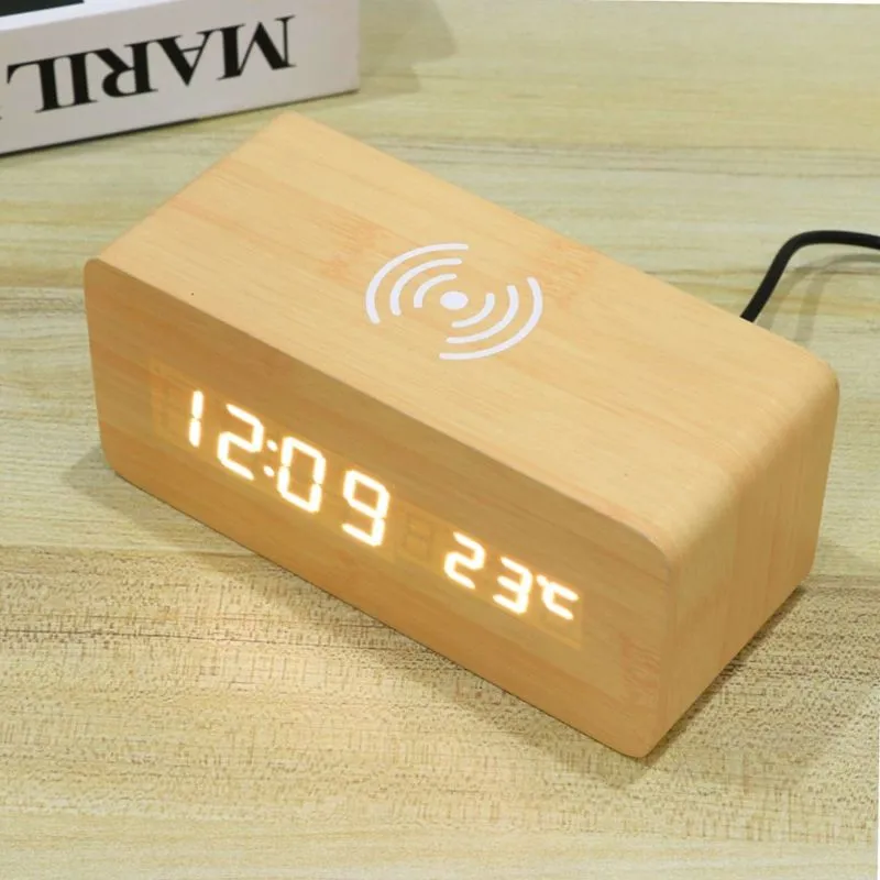 Ceas LED cu incarcare wireless [2]