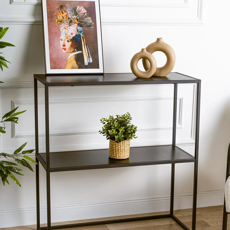 Comoda Andas neagra, structura metalica, design minimalist [3]