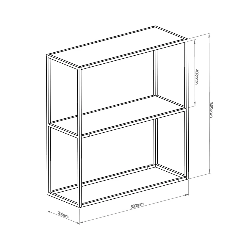 Comoda Andas neagra, structura metalica, design minimalist [7]