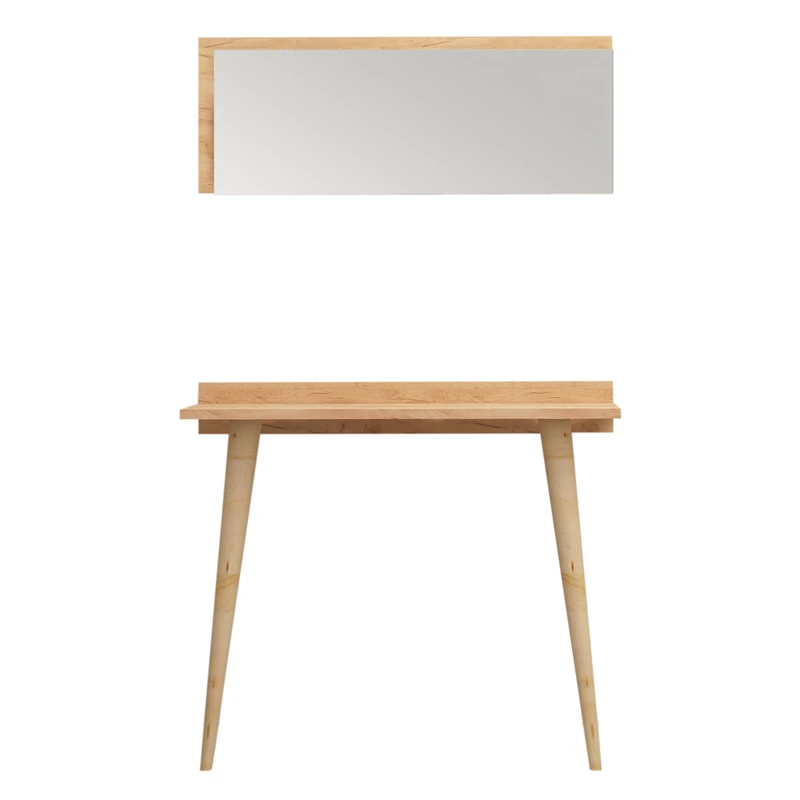 Comoda Benevento, stejar, oglinda inclusa, picioare lemn, moderna [5]