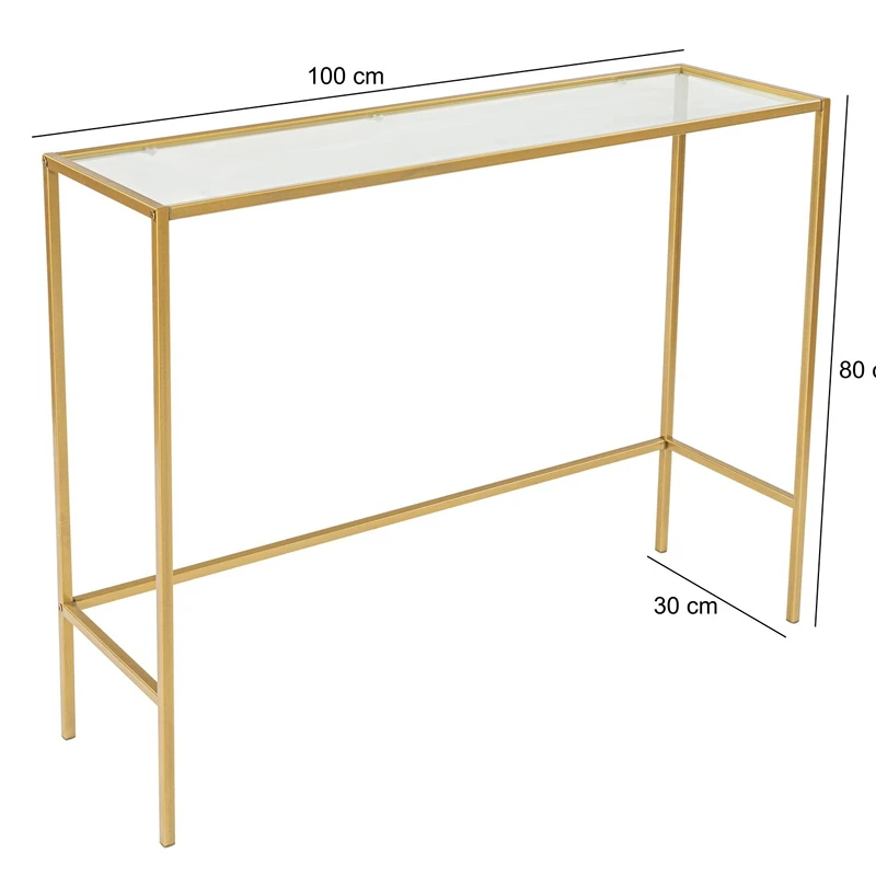 Comoda Canvas aurie, design modern, blat din sticla securizata [11]