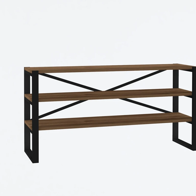 Comoda Natali, stil industrial, nuc, cadru metalic, spatii depozitare, 120 cm [2]