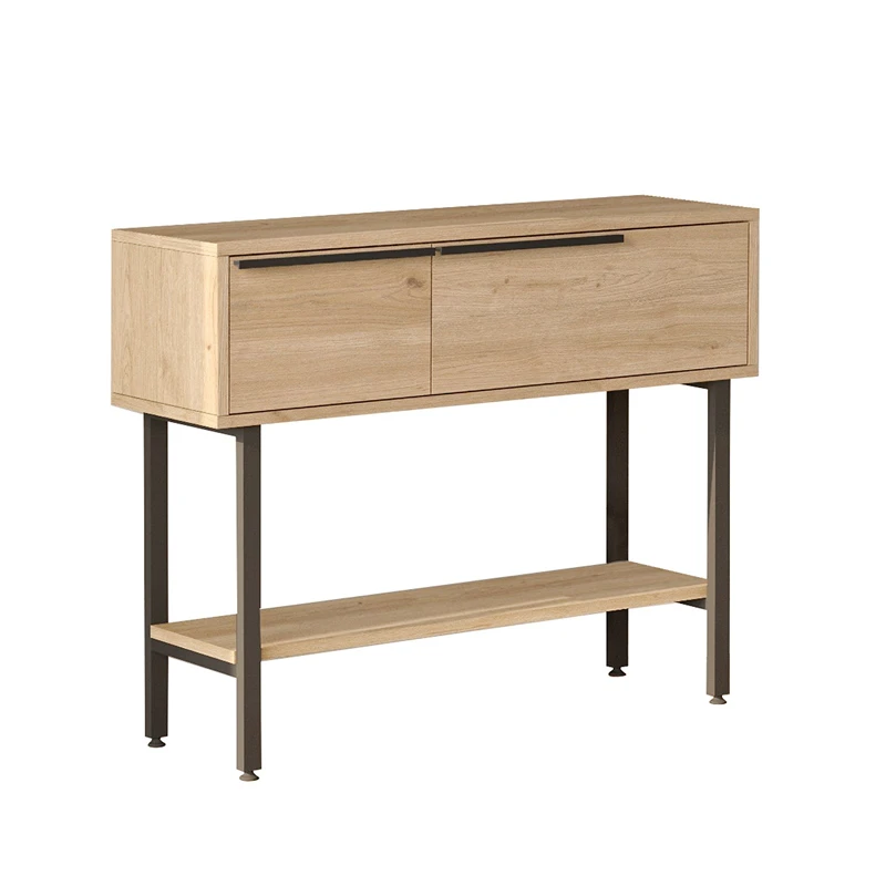 Comoda nuc cu oglinda și picioare metalice 100x76 cm [3]