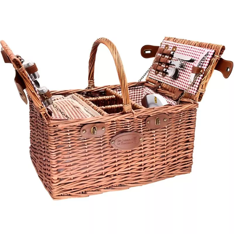 Cos picnic 4 persoane Saint Germain Vichy Rouge [6]