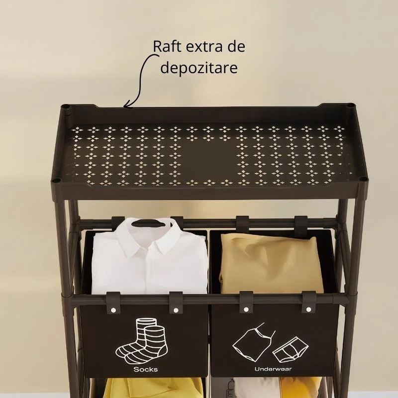 Cos rufe compartimentat cu etajera depozitare [5]