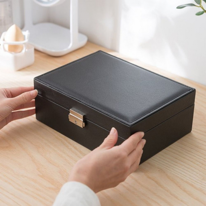 Cutie de bijuterii, neagra, 23x17x8.5cm, Luxurious [3]