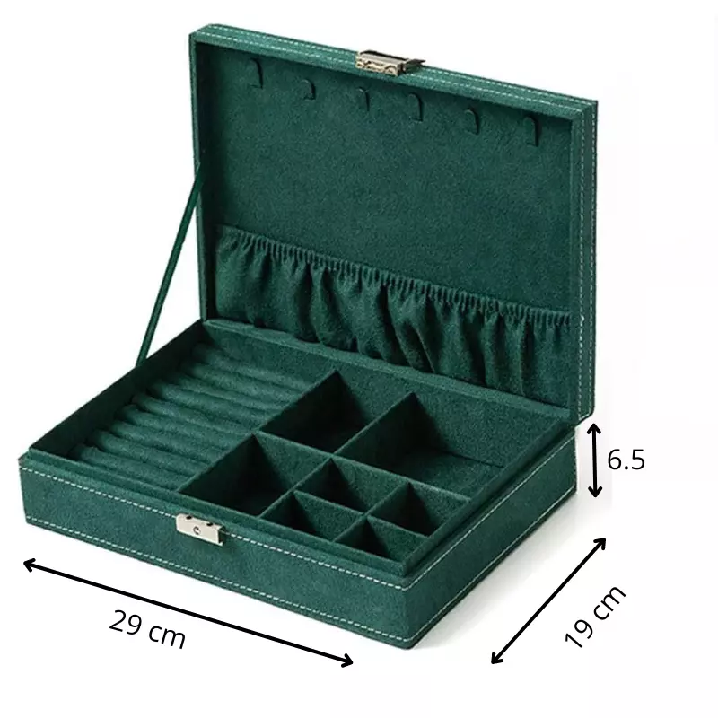 Cutie de bijuterii, verde, 29x19x6.5cm, Superba [17]
