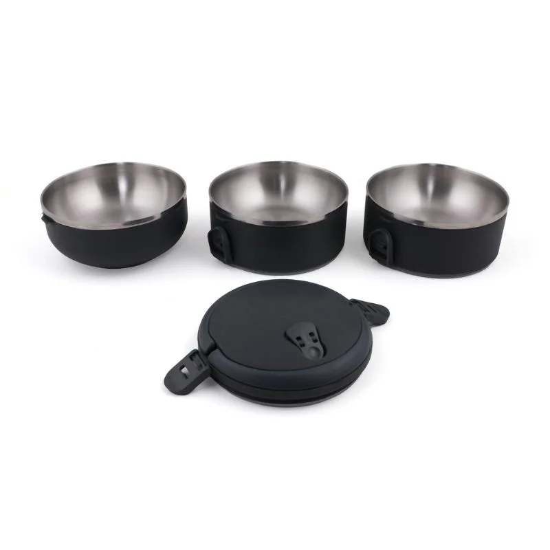 Cutie de pranz cu 3 compartimente Negru [3]