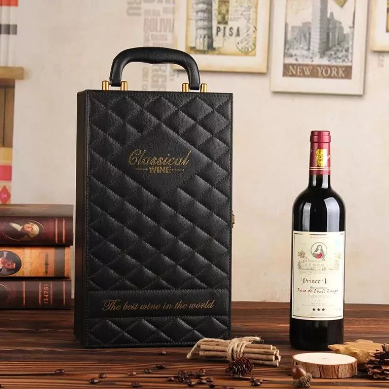 Cutie de vin Deluxe pentru 2 sticle cu accesorii de vin incluse Classical Wine [5]