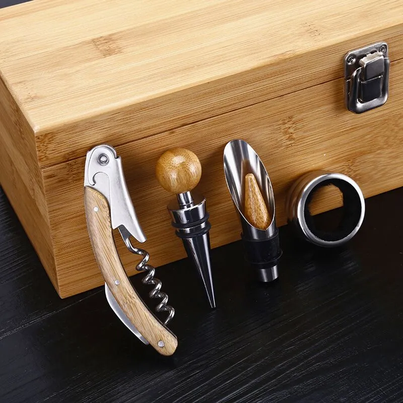 Cutie de vin pentru o sticla cu 4 accesorii incluse [3]