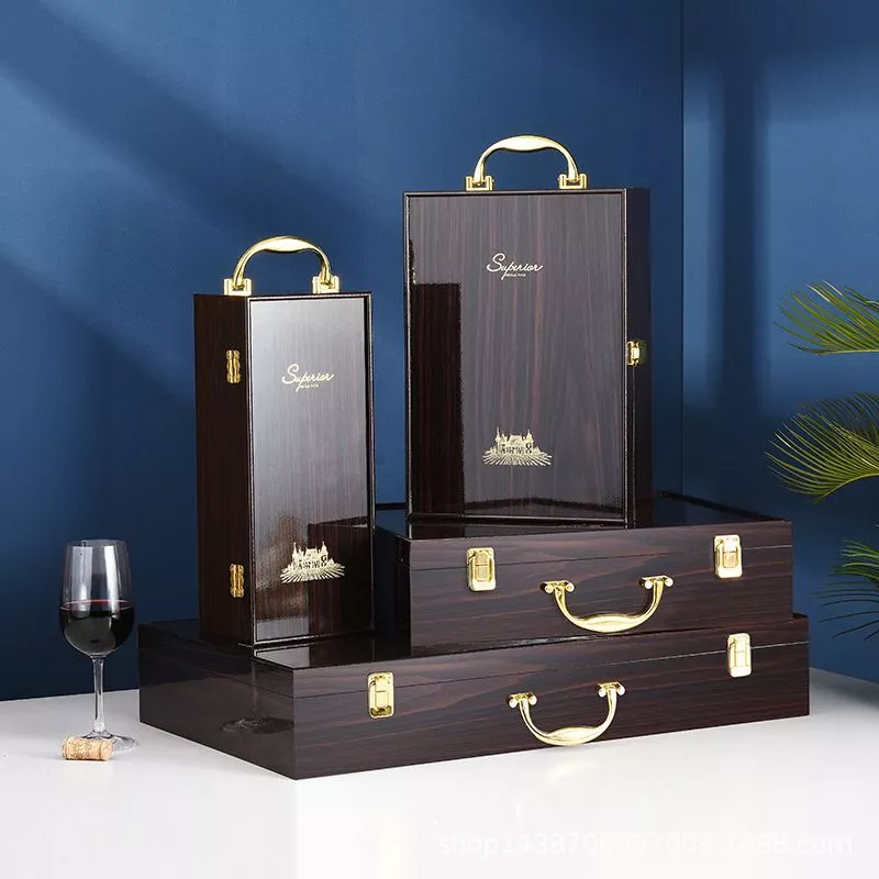 Cutie de vin XL Wood Deluxe pentru 4 sticle Majesty [3]