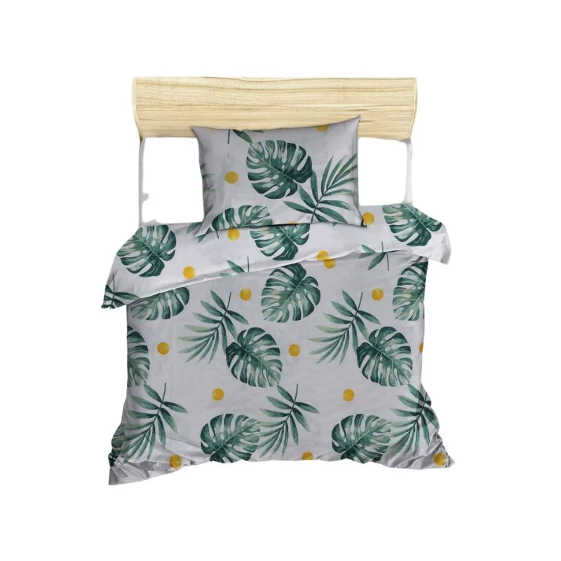 Cuvertura matlasata Kapitone Monstera - Verde, 160x220 cm, 1 fata de perna [2]