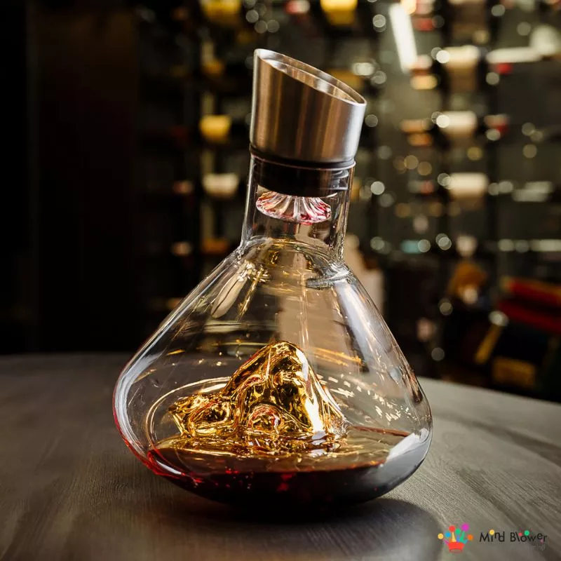 Decantor Cadou Munte de Aur In Varful Lumii cu bile de curatare [4]