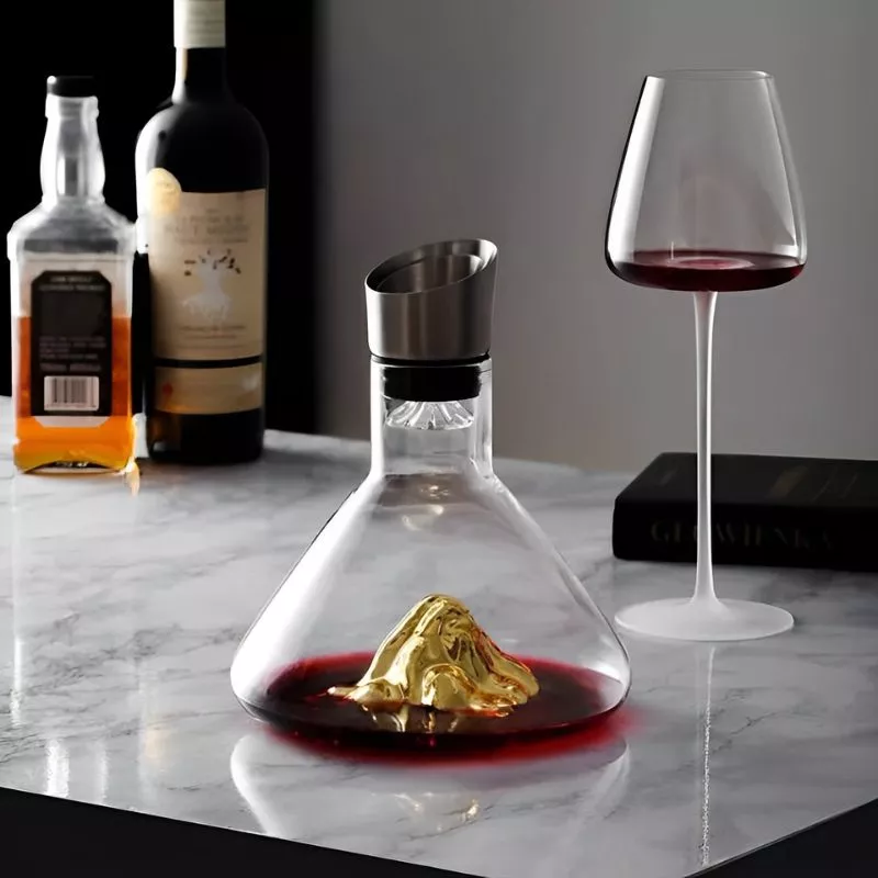 Decantor Cadou Munte de Aur In Varful Lumii cu bile de curatare [27]