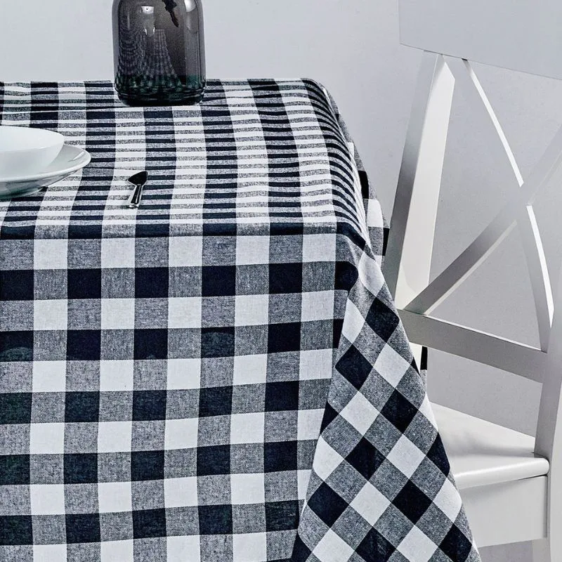Fata de masa in carouri Alb si Negru [2]