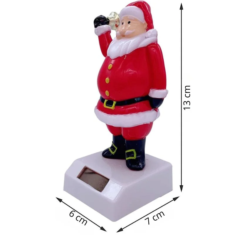 Figurina solara Mos Craciun cu clopotel [6]