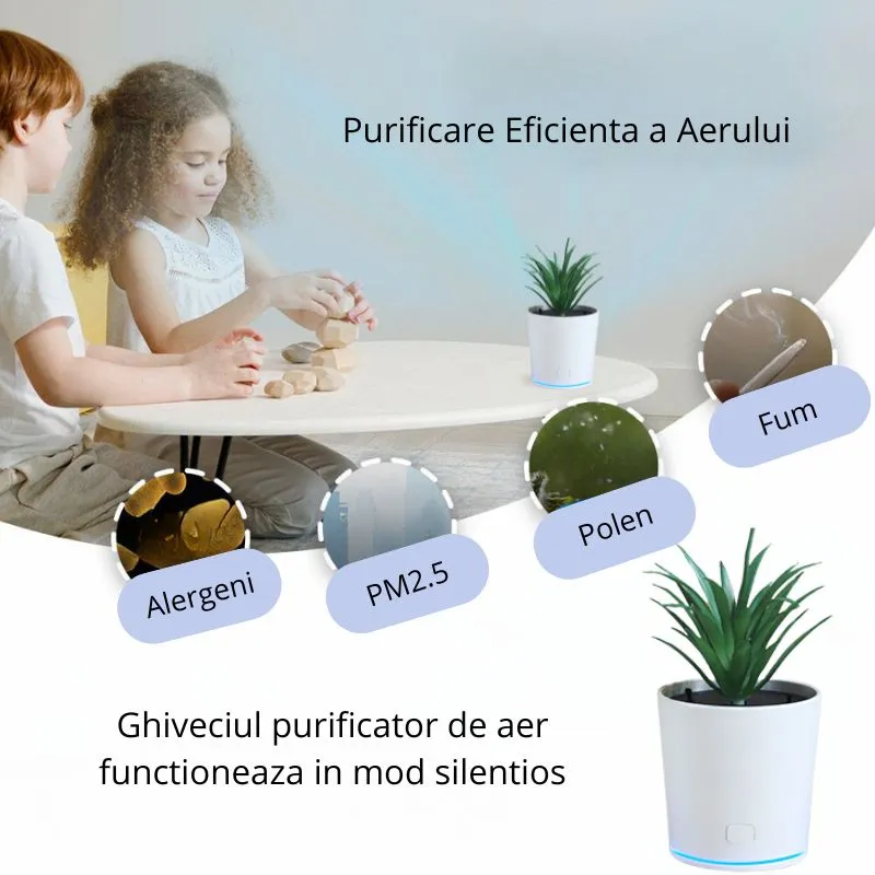 Ghiveci purificator de aer cu USB [4]