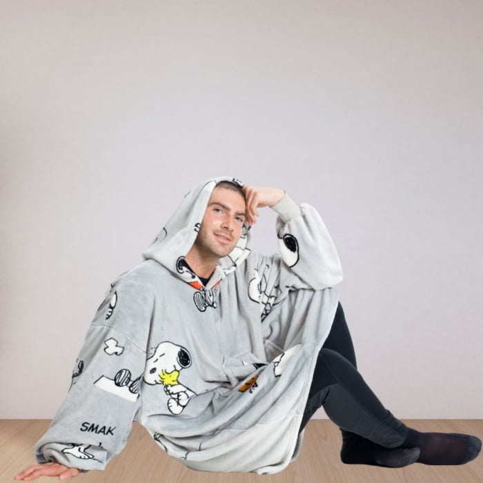 Hanorac patura cu gluga, Funny Snoopy, 240g/mp [3]