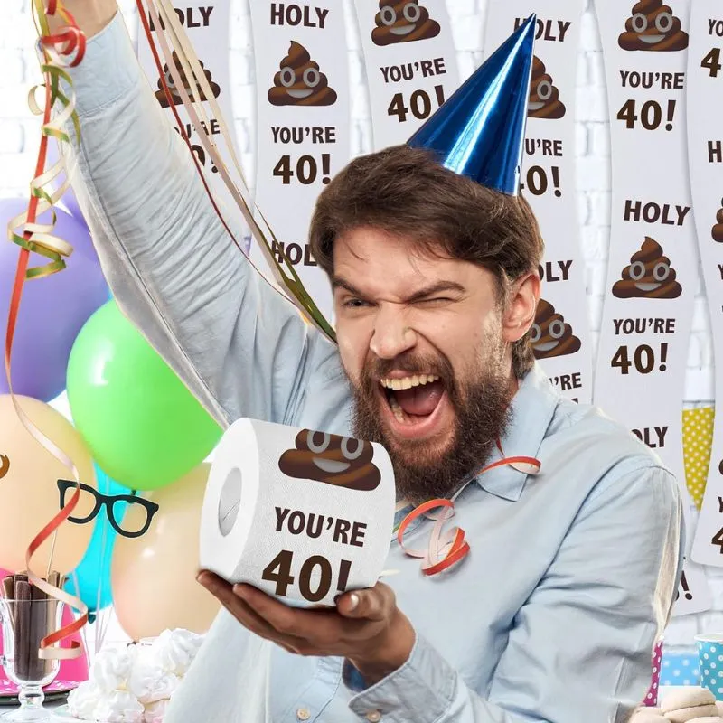Hartie igienica cu mesaj Funny Aniversare 40 de ani [3]