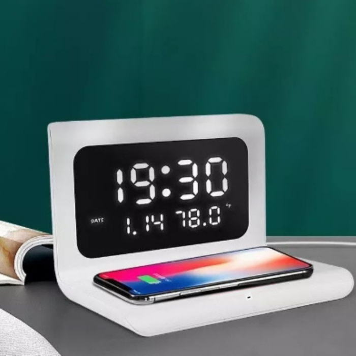 Incarcator wireless cu ceas si alarma Practic Gadget [5]