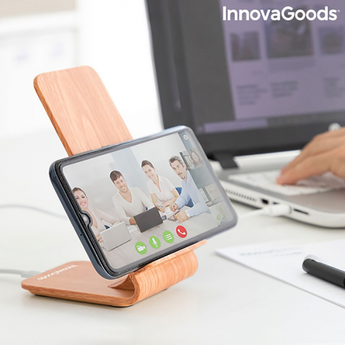 Incarcator wireless smartphone, cu stand vertical [3]