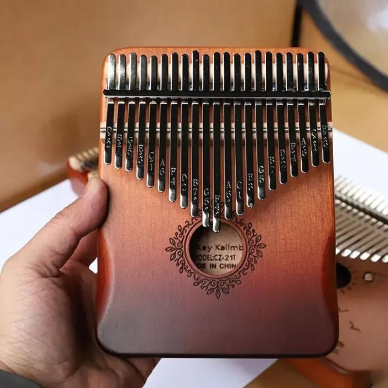 Instrument muzical Kalimba cu 21 note, pian cu degete si husa [2]